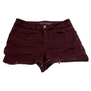 High Rise American Eagle Burgundy shorts. Size. 6